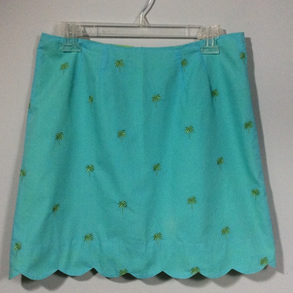 Lilly Pulitzer Dresses & Skirts - Lilly Pulitzer Palm Tree Scallop Edge Skirt Size 4